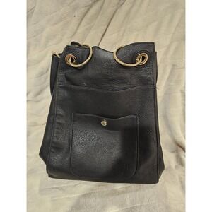 Steve Madden Large Black Tote/shoulder Bag With Phone Holder
